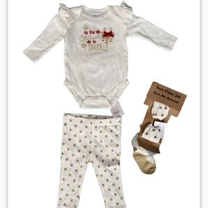 NWT Baby essentials 4 piece set for 3 month old  baby girl